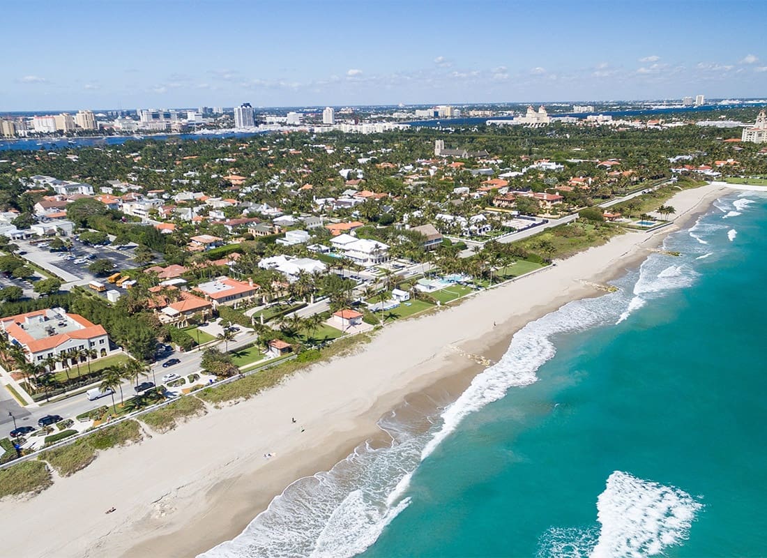 Palm Coast, FL - Palm Beach Aerial Coastline, Florida - USA